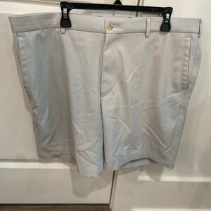 Peter Millar Light Gray Flat Front Shorts